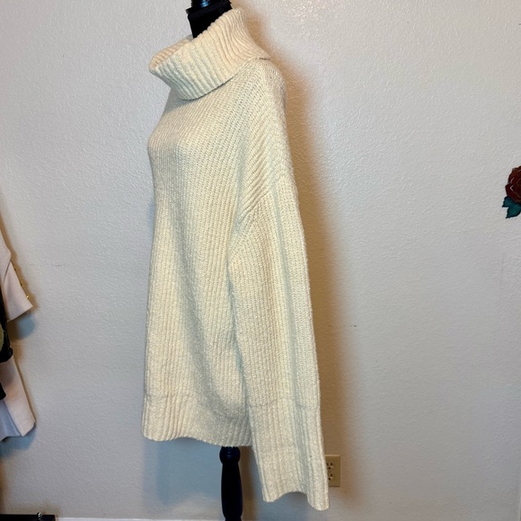 Lovers and Friends Braewyn Sweater Dress Cowl Neck Cream Size XL - Picture 5 of 16